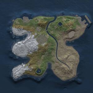 Thumbnail Rust Map: Procedural Map, Size: 2000, Seed: 1942502483, 5 Monuments