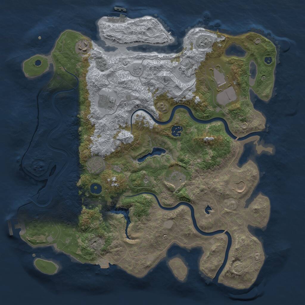 Rust Map: Procedural Map, Size: 4000, Seed: 1784979546, 15 Monuments