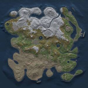 Thumbnail Rust Map: Procedural Map, Size: 3500, Seed: 870511136, 13 Monuments