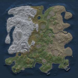 Thumbnail Rust Map: Procedural Map, Size: 3750, Seed: 187859649, 17 Monuments