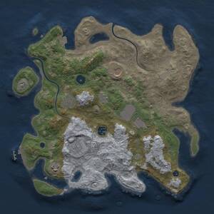 Thumbnail Rust Map: Procedural Map, Size: 3500, Seed: 719492066, 12 Monuments