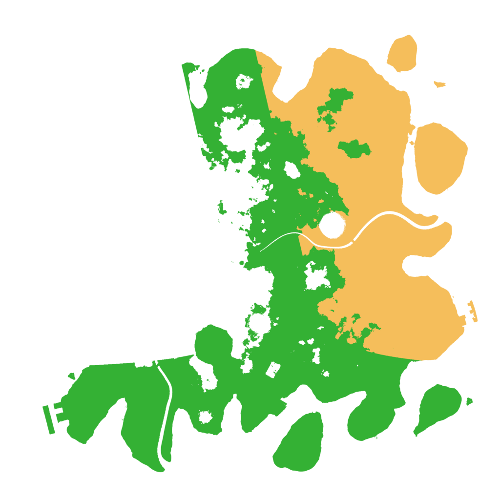 Biome Rust Map: Procedural Map, Size: 3500, Seed: 663370712