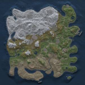 Thumbnail Rust Map: Procedural Map, Size: 3850, Seed: 898910507, 16 Monuments