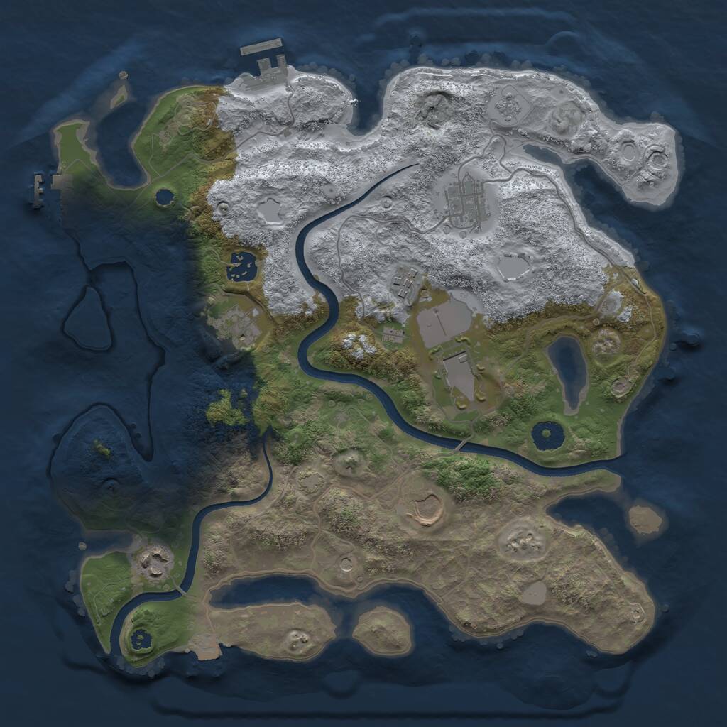 Rust Map: Procedural Map, Size: 3500, Seed: 20241212, 13 Monuments