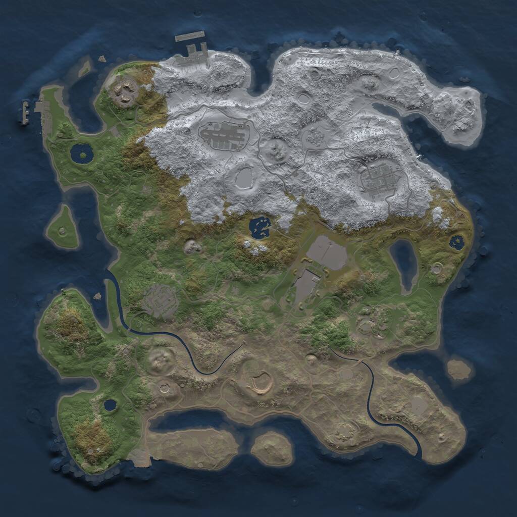 Rust Map: Procedural Map, Size: 3500, Seed: 20241212, 14 Monuments