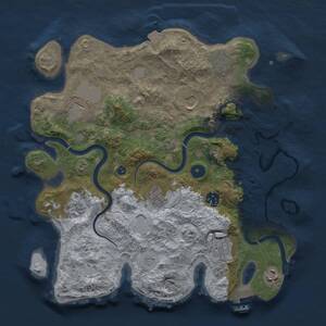 Thumbnail Rust Map: Procedural Map, Size: 3500, Seed: 467900413, 15 Monuments