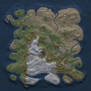 Thumbnail Rust Map: Procedural Map, Size: 3700, Seed: 459396188, 16 Monuments