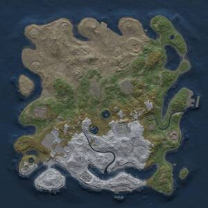 Thumbnail Rust Map: Procedural Map, Size: 3750, Seed: 150646687, 15 Monuments