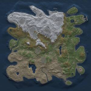 Thumbnail Rust Map: Procedural Map, Size: 4000, Seed: 700404215, 15 Monuments