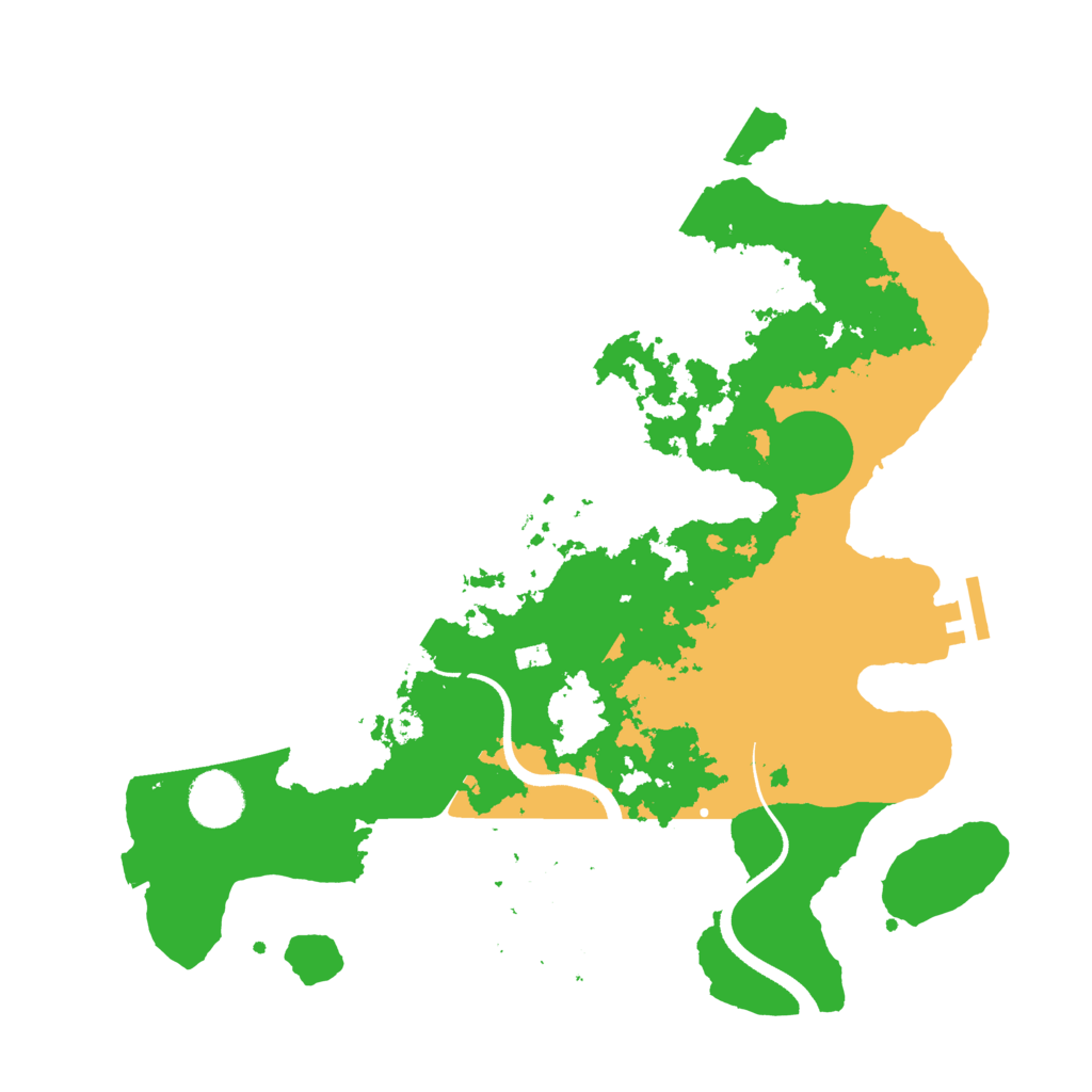 Biome Rust Map: Procedural Map, Size: 3500, Seed: 240785214