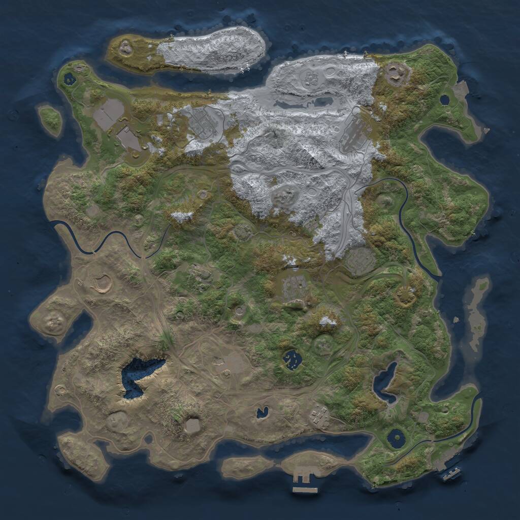 Rust Map: Procedural Map, Size: 4250, Seed: 172614, 17 Monuments