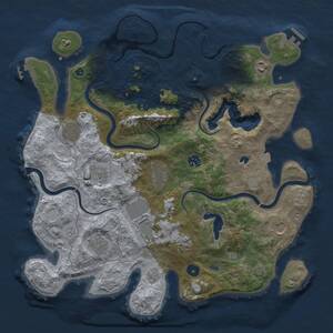 Thumbnail Rust Map: Procedural Map, Size: 4000, Seed: 1479524022, 16 Monuments