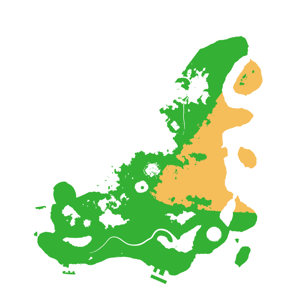 Biome Rust Map: Procedural Map, Size: 3500, Seed: 90596257