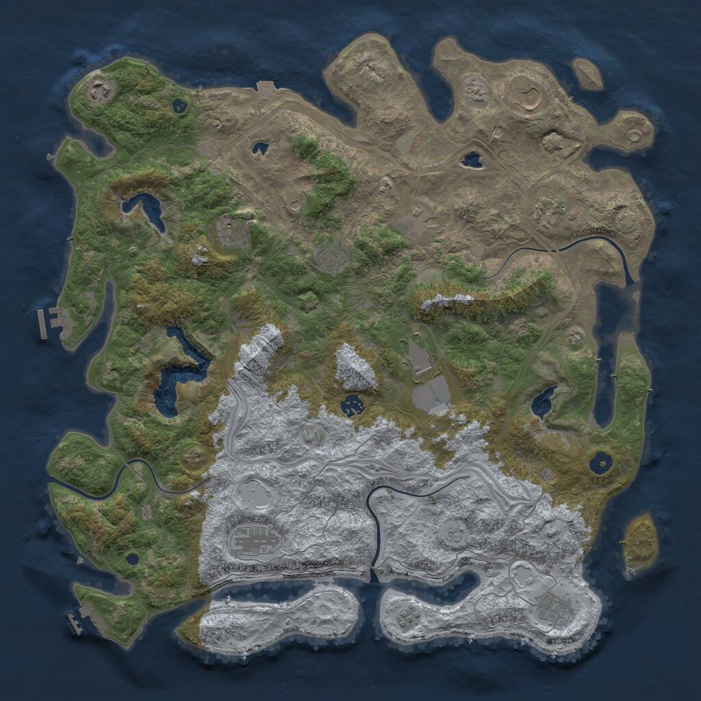 Rust Map: Procedural Map, Size: 4750, Seed: 208, 17 Monuments