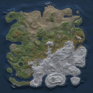 Thumbnail Rust Map: Procedural Map, Size: 3750, Seed: 985021105, 15 Monuments