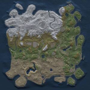 Thumbnail Rust Map: Procedural Map, Size: 4250, Seed: 1477587031, 15 Monuments