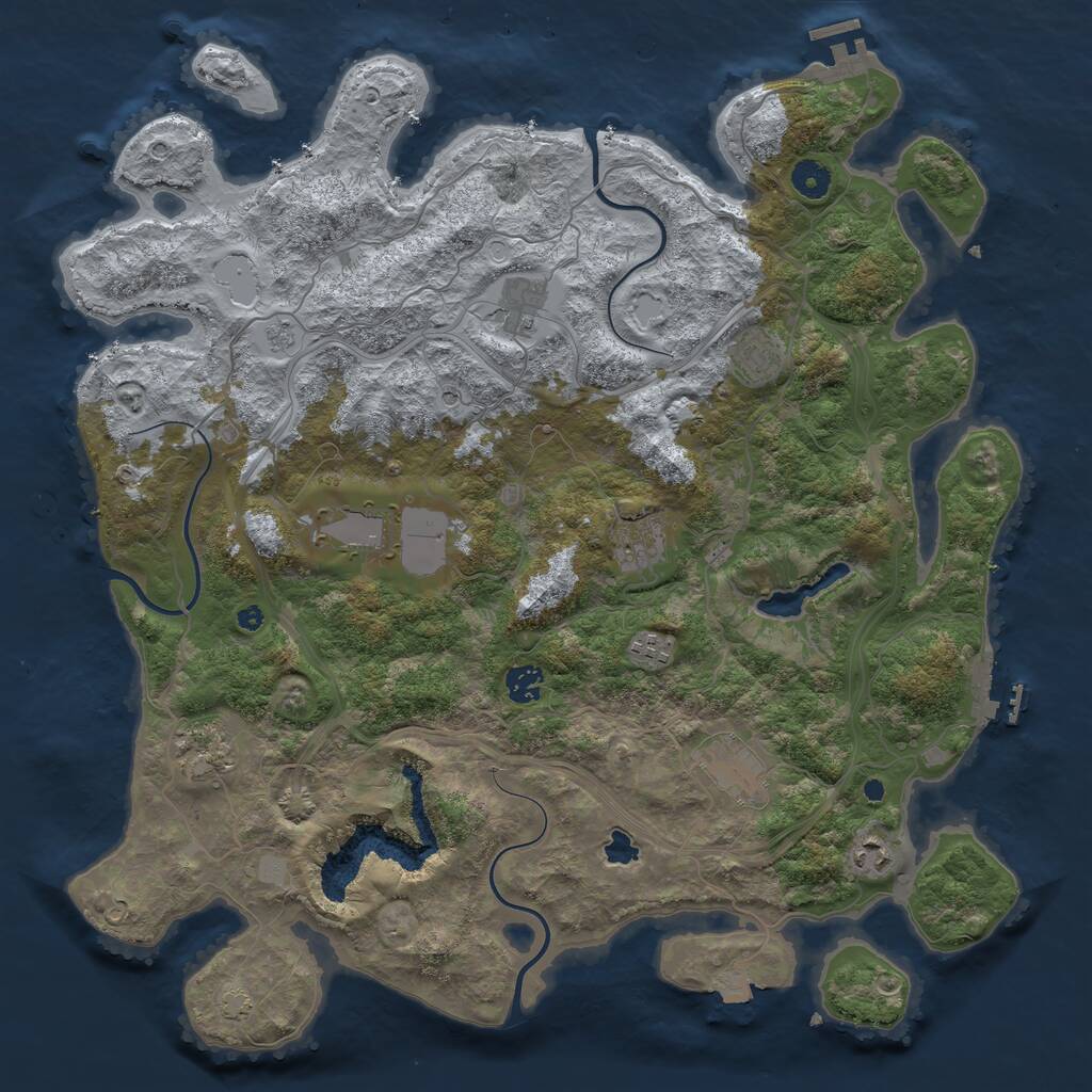 Rust Map: Procedural Map, Size: 4250, Seed: 1477587031, 15 Monuments