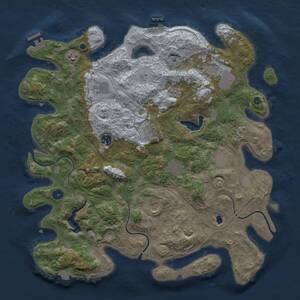 Thumbnail Rust Map: Procedural Map, Size: 4250, Seed: 649319, 15 Monuments