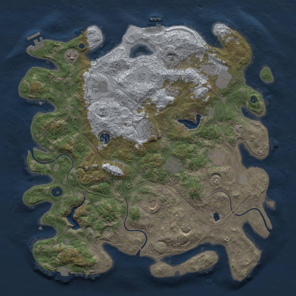 Rust Map: Procedural Map, Size: 4250, Seed: 649319, 15 Monuments