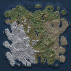 Thumbnail Rust Map: Procedural Map, Size: 4250, Seed: 903901, 16 Monuments