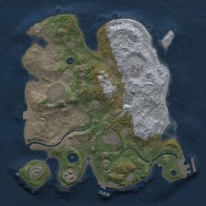 Thumbnail Rust Map: Procedural Map, Size: 3000, Seed: 171461952, 11 Monuments