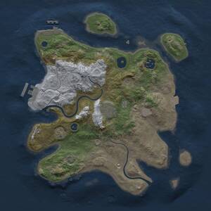 Thumbnail Rust Map: Procedural Map, Size: 3000, Seed: 1464706794, 8 Monuments