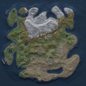 Thumbnail Rust Map: Procedural Map, Size: 3500, Seed: 41257874, 14 Monuments