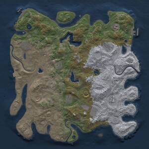 Thumbnail Rust Map: Procedural Map, Size: 4250, Seed: 1977549306, 16 Monuments