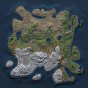 Thumbnail Rust Map: Procedural Map, Size: 3000, Seed: 84856238, 11 Monuments