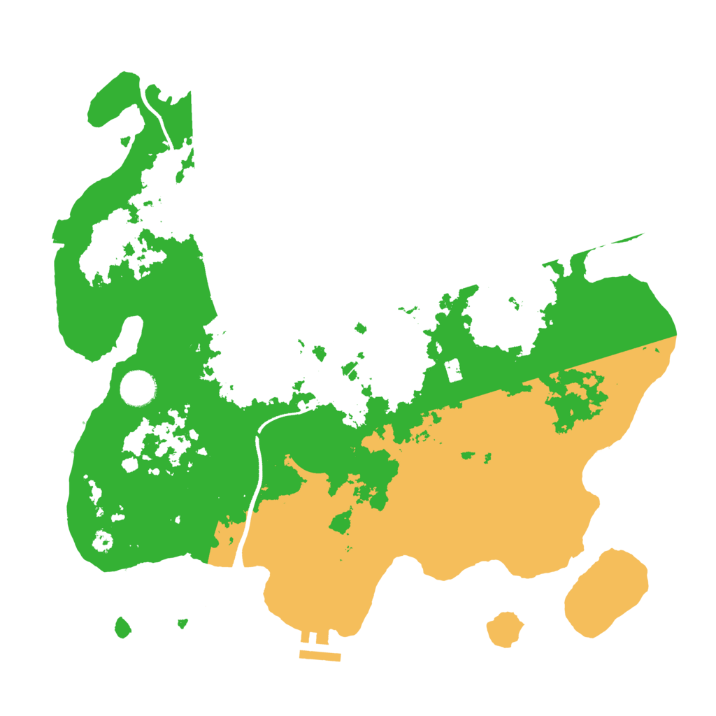 Biome Rust Map: Procedural Map, Size: 3500, Seed: 23895555