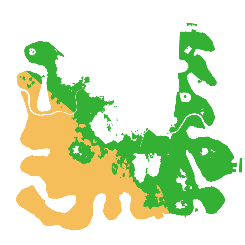 Biome Rust Map: Procedural Map, Size: 3500, Seed: 132145