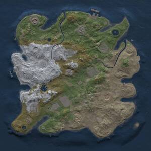 Thumbnail Rust Map: Procedural Map, Size: 3500, Seed: 1052730994, 16 Monuments