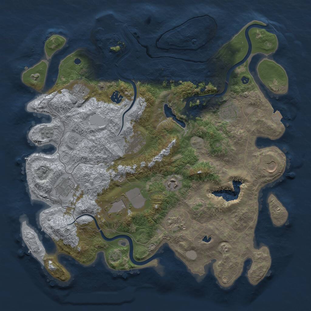 Rust Map: Procedural Map, Size: 4000, Seed: 265060543, 15 Monuments