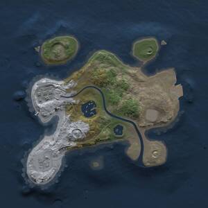 Thumbnail Rust Map: Procedural Map, Size: 2000, Seed: 1160270406, 4 Monuments