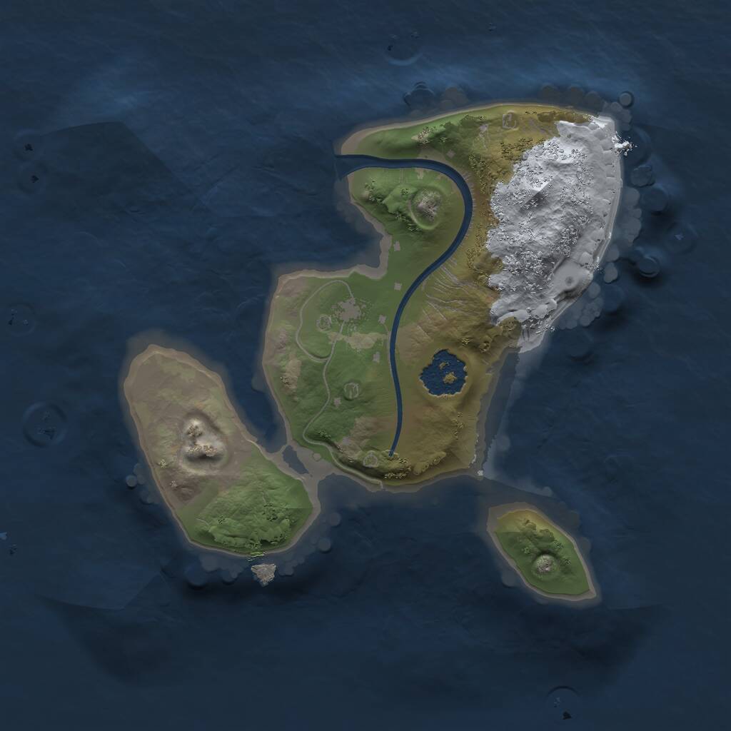 Rust Map: Procedural Map, Size: 1650, Seed: 441468928, 1 Monuments