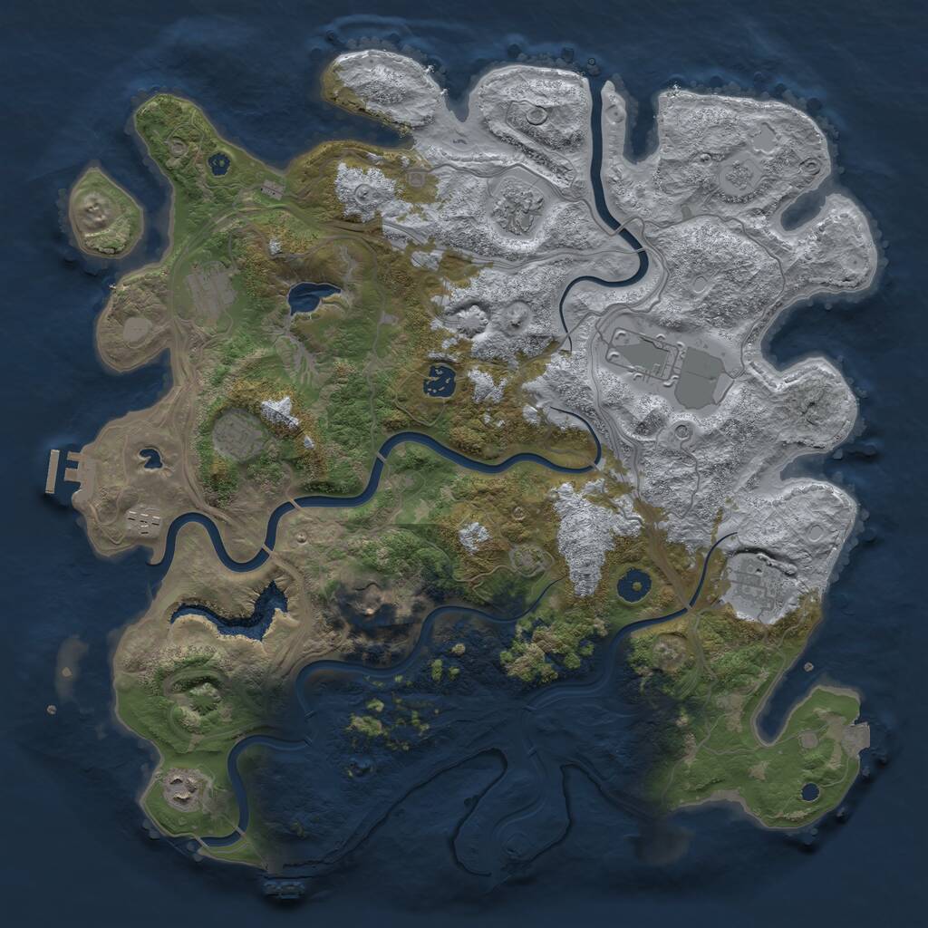 Rust Map: Procedural Map, Size: 4250, Seed: 15462194, 15 Monuments