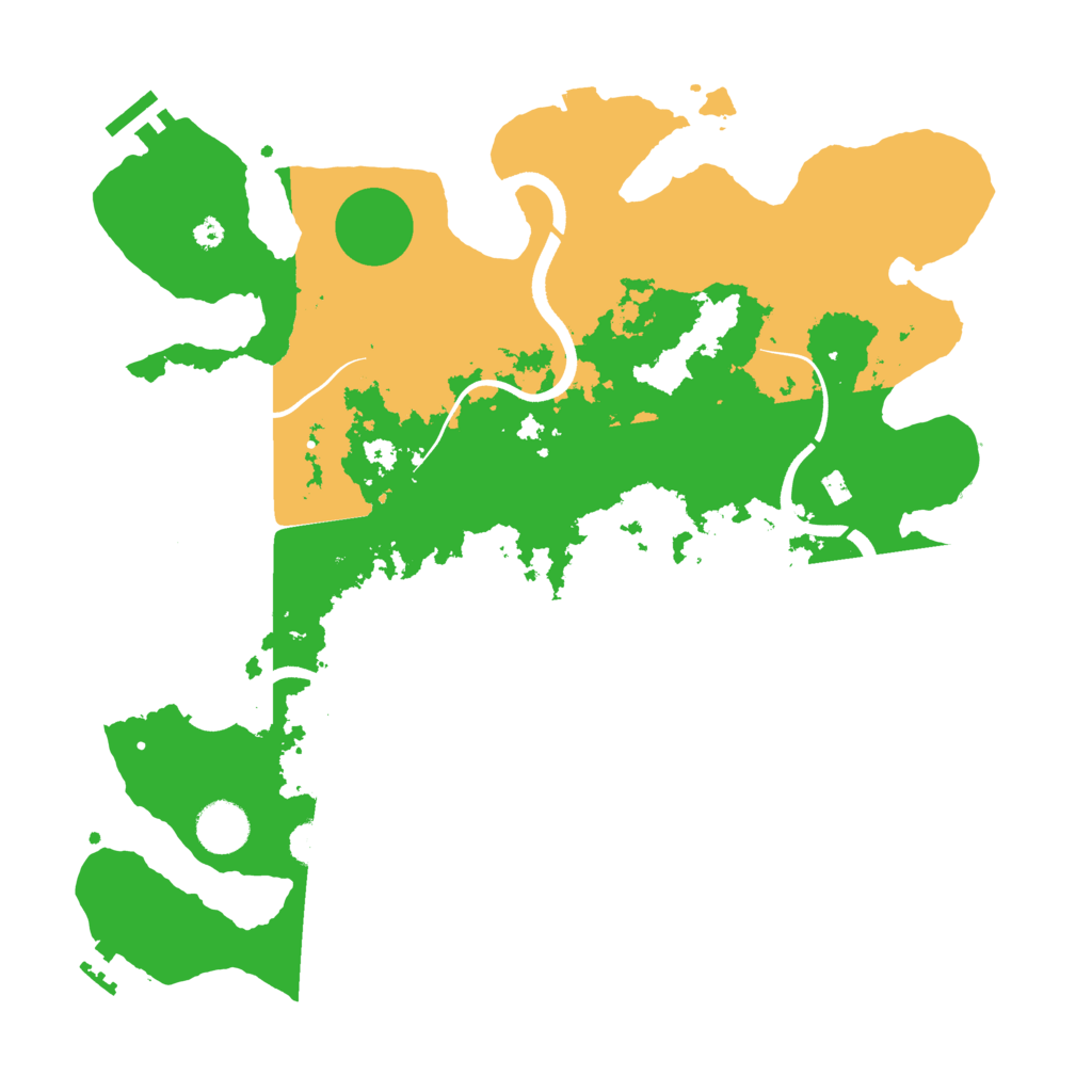 Biome Rust Map: Procedural Map, Size: 3700, Seed: 36057696