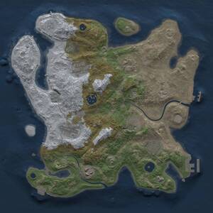 Thumbnail Rust Map: Procedural Map, Size: 3250, Seed: 516045170, 14 Monuments