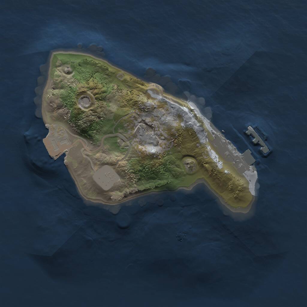 Rust Map: Procedural Map, Size: 1500, Seed: 1696990516, 2 Monuments