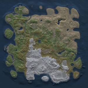 Thumbnail Rust Map: Procedural Map, Size: 4500, Seed: 892802822, 16 Monuments