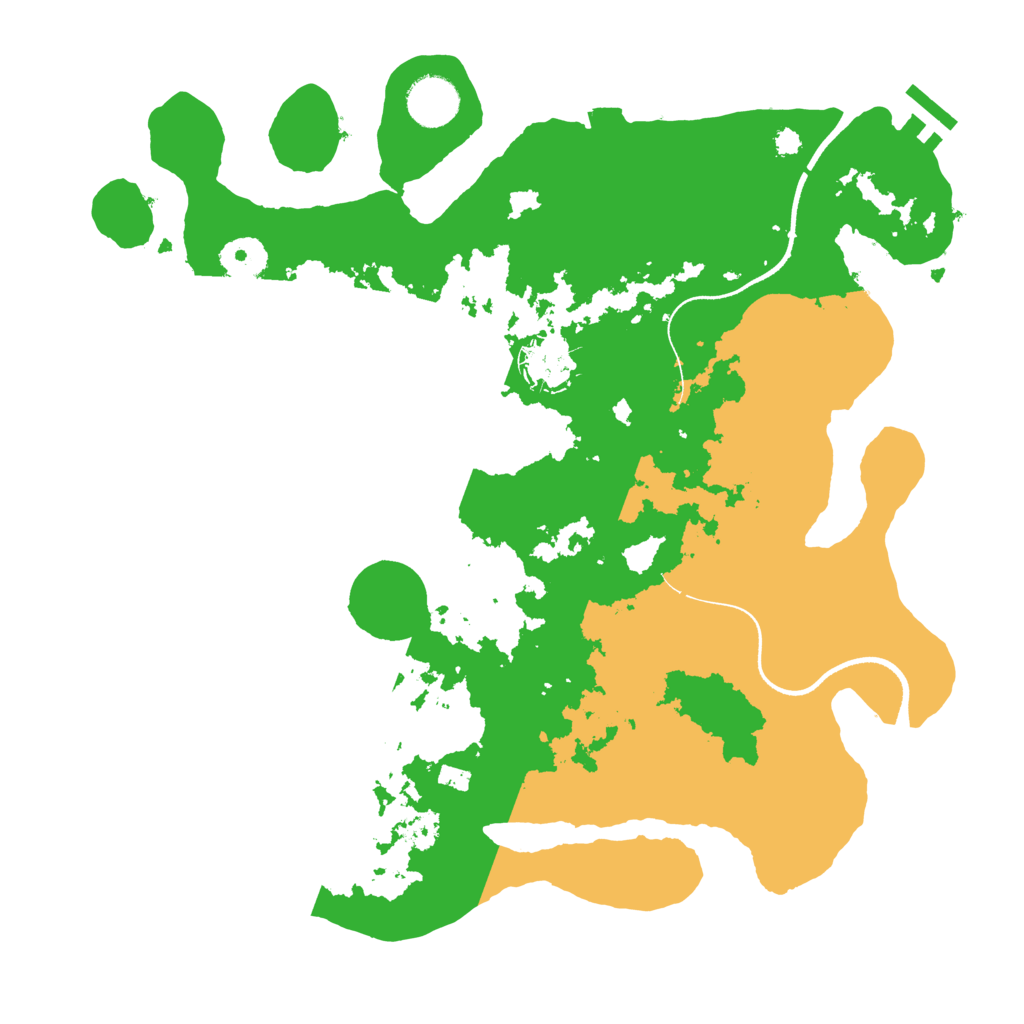 Biome Rust Map: Procedural Map, Size: 3500, Seed: 2145233851