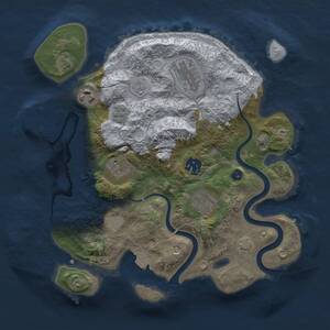 Thumbnail Rust Map: Procedural Map, Size: 3000, Seed: 456670544, 11 Monuments