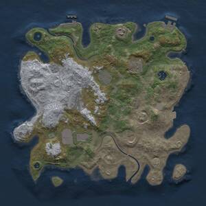 Thumbnail Rust Map: Procedural Map, Size: 3500, Seed: 67768481, 14 Monuments