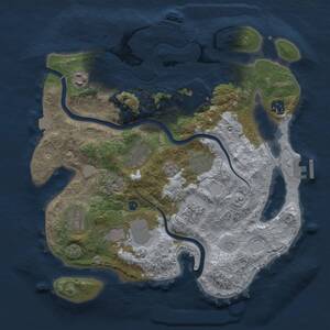 Thumbnail Rust Map: Procedural Map, Size: 3500, Seed: 1132753361, 15 Monuments
