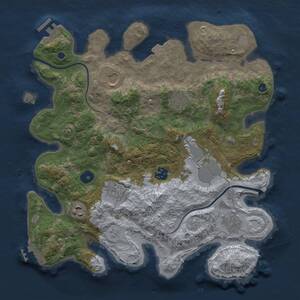 Thumbnail Rust Map: Procedural Map, Size: 3500, Seed: 1780058832, 12 Monuments