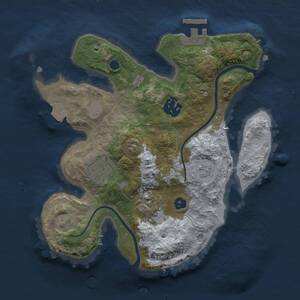 Thumbnail Rust Map: Procedural Map, Size: 2500, Seed: 2080164386, 6 Monuments