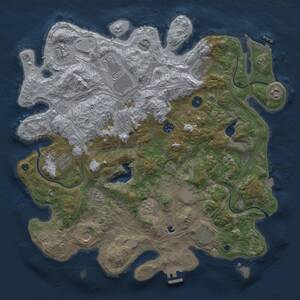 Thumbnail Rust Map: Procedural Map, Size: 4250, Seed: 1145144116, 17 Monuments