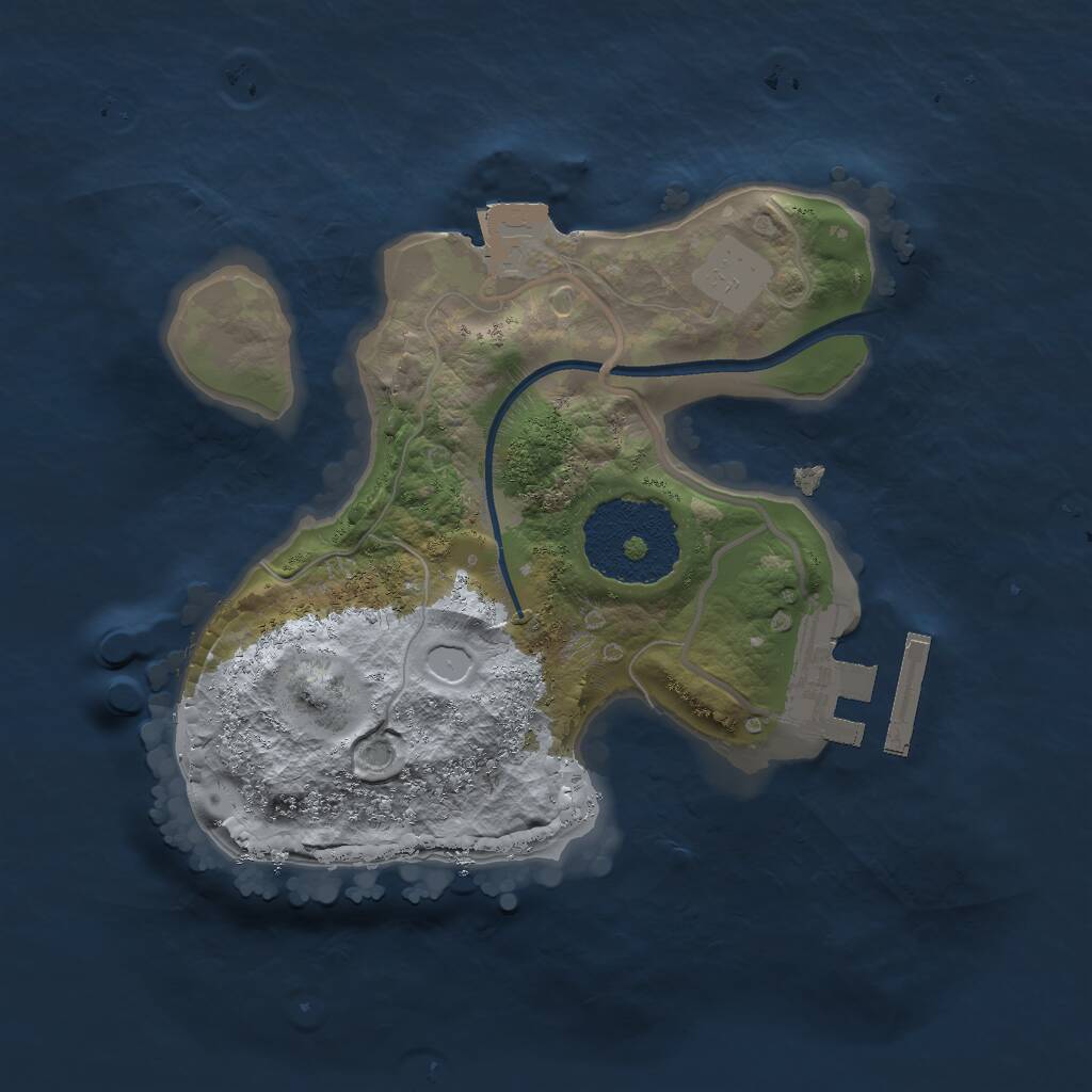 Rust Map: Procedural Map, Size: 1800, Seed: 20001999, 2 Monuments