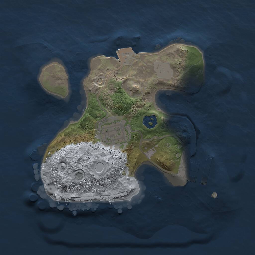 Rust Map: Procedural Map, Size: 1800, Seed: 20001999, 3 Monuments