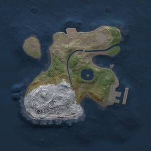 Thumbnail Rust Map: Procedural Map, Size: 1800, Seed: 20001999, 2 Monuments